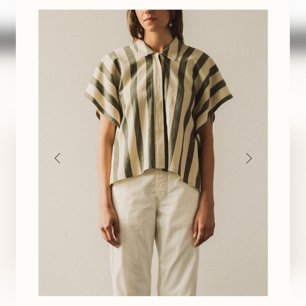 7115 by szeki new york, striped button down, size small